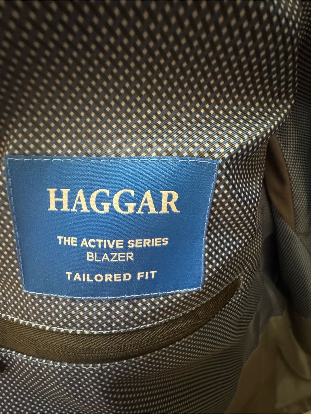 Haggar Men's Dark Navy Two-Button Sport Coat - Picture 6 of 8